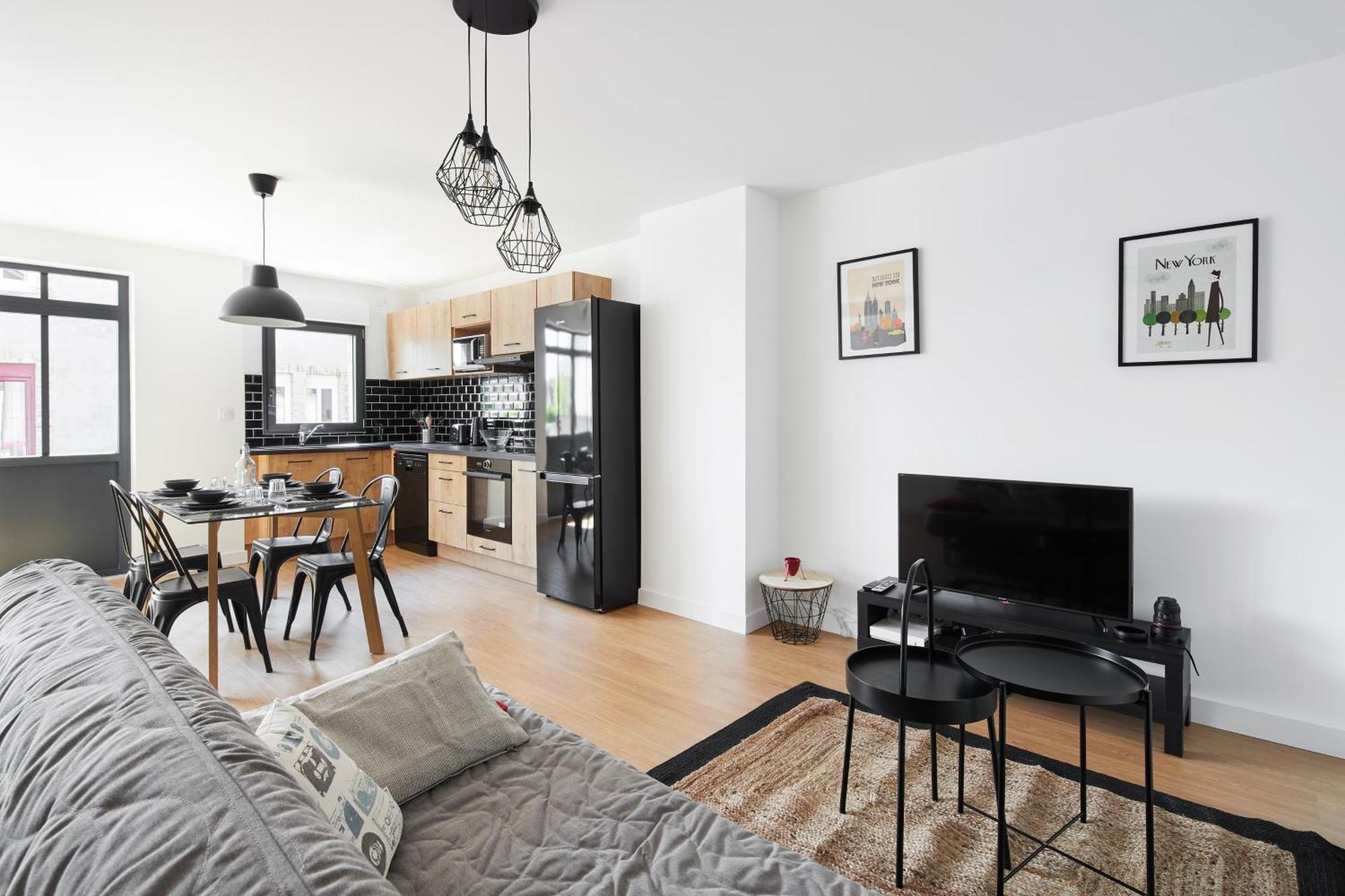 New-York New-York : Fibre Wifi/Linge/Parking Apartamento Châteaubriant Exterior foto